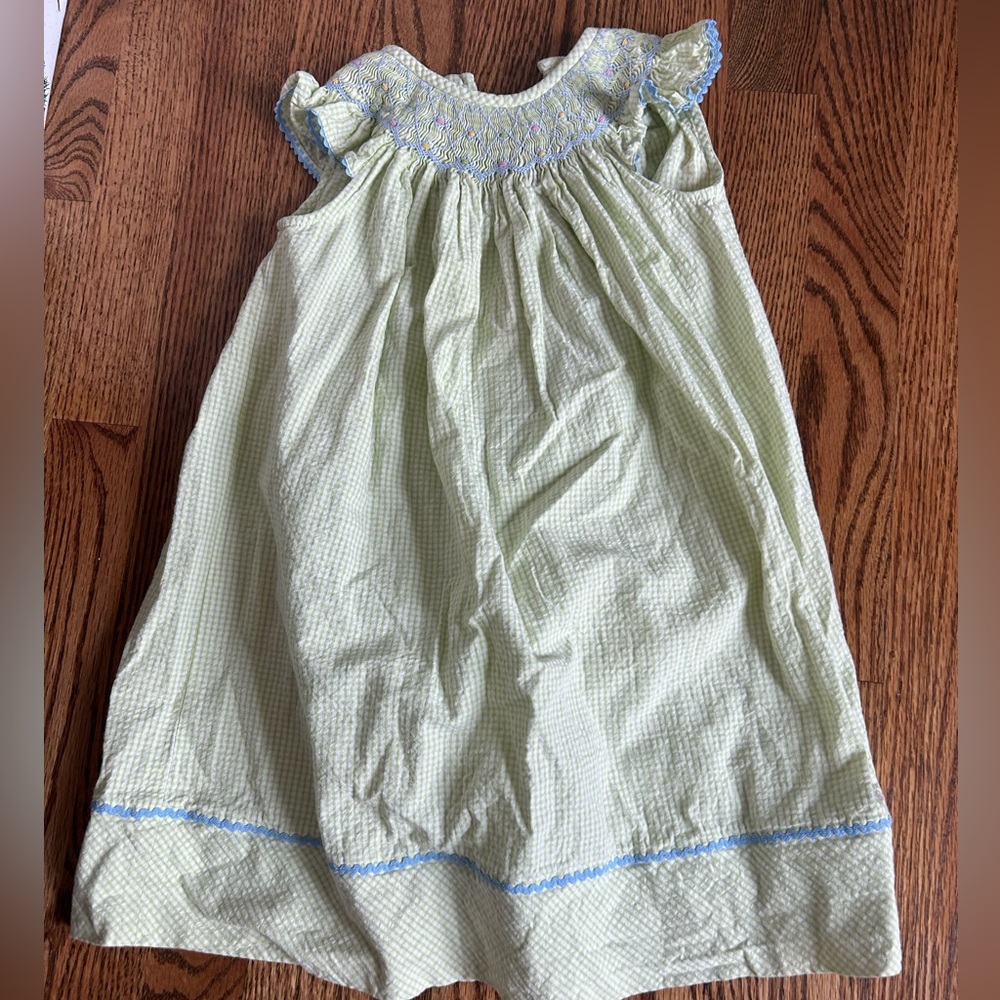 Charming Green Kids Casual Dress